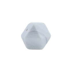 sécurité écologique de perle de dentition de silicone d'hexagone de 17mm masticable pour la dentition de bébé