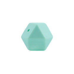 sécurité écologique de perle de dentition de silicone d'hexagone de 17mm masticable pour la dentition de bébé