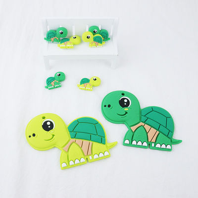 Perles animales de petit silicone, bébé Teether de perles de silicone pour le bracelet de chaînes de collier