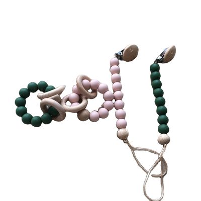 Bracelet adapté aux besoins du client de perle de dentition de silicone pour le jeu infantile d'enfants de bébé