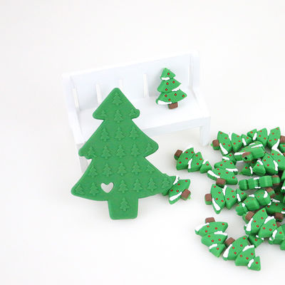 Mini Food Grade Christmas Silicone perle pour le collier de chaîne de tétine de DIY