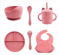 Personnaliser l'alimentation du bébé en silicone Plate à table avec plaque de section en silicone