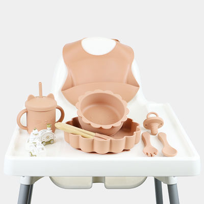 5 PCs glissent non le silicone de alimentation de bébé ont placé BPA imperméable libre pour des enfants