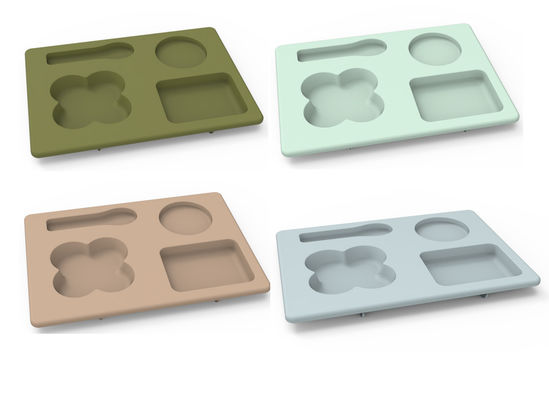 La vaisselle fonctionnelle multi de silicone a placé incassable pour des enfants en bas âge d'enfants