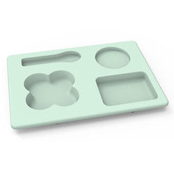 La vaisselle fonctionnelle multi de silicone a placé incassable pour des enfants en bas âge d'enfants