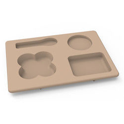 La vaisselle fonctionnelle multi de silicone a placé incassable pour des enfants en bas âge d'enfants