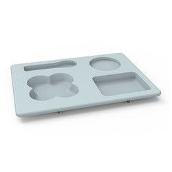 La vaisselle fonctionnelle multi de silicone a placé incassable pour des enfants en bas âge d'enfants