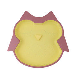 Plat de alimentation de silicone infantile libre de BPA imperméable avec le fond d'aspiration