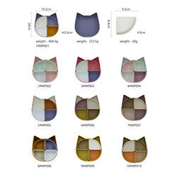Plat de Section en silicone de style visage de chat avec la certification de la CE BSCI