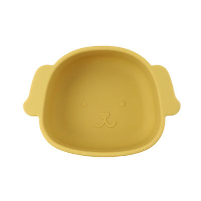 Le silicone d'enfant en bas âge de forme de chien plaque catégorie comestible écologique non toxique