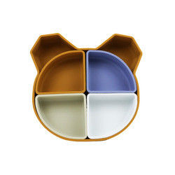 L'ours Panda Shape Toddler Silicone Plates a placé écologique non toxique