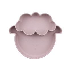 Les couleurs multiples glissent non des plats de silicone d'enfant en bas âge avec le type d'aspiration de style de moutons