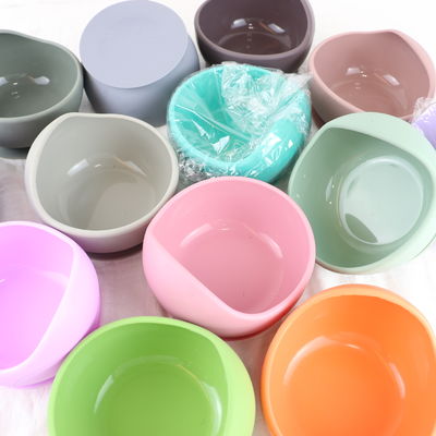 La cuvette écologique de silicone a placé la forme ronde pour l'OEM de voyage de famille