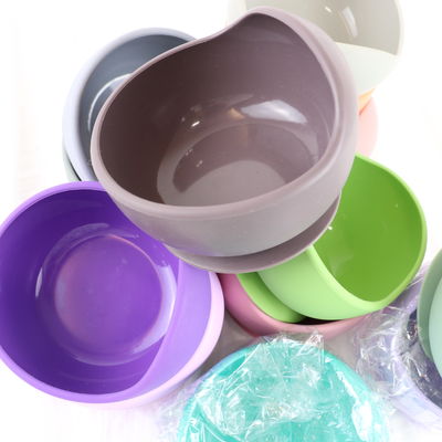 La cuvette écologique de silicone a placé la forme ronde pour l'OEM de voyage de famille