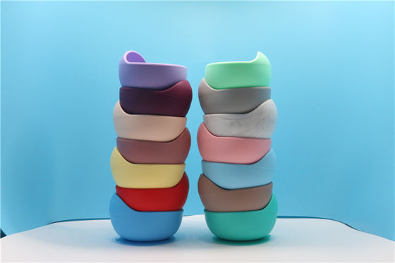 La cuvette écologique de silicone a placé la forme ronde pour l'OEM de voyage de famille