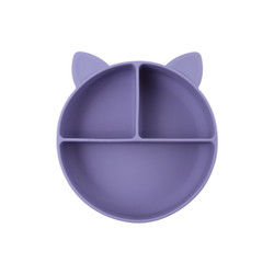 Cat Style Kids Silicone Bowl, silicone coloré a divisé l'OEM de plat d'aspiration