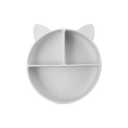 Cat Style Kids Silicone Bowl, silicone coloré a divisé l'OEM de plat d'aspiration