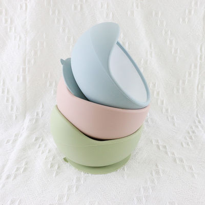 Ensemble libre fait sur commande de bol d'aliment pour bébé de BPA, cuvette de silicone de bébé d'aspiration de catégorie comestible