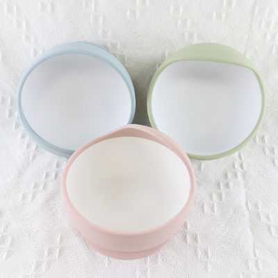 Ensemble libre fait sur commande de bol d'aliment pour bébé de BPA, cuvette de silicone de bébé d'aspiration de catégorie comestible