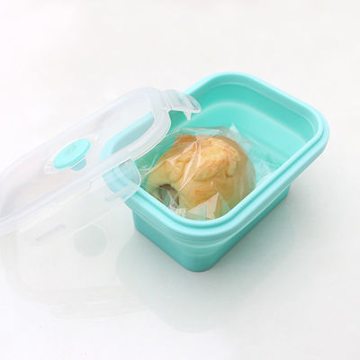 Viable pliable de gamelle pliante de silicone de catégorie comestible avec le couvercle