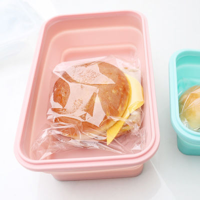 Viable pliable de gamelle pliante de silicone de catégorie comestible avec le couvercle