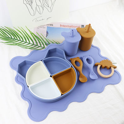 Catégorie comestible de silicone de preuve de fuite de tasse molle d'enfants avec l'OEM de paille de couvercle