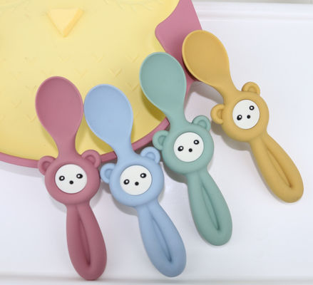 Cuillères mignonnes molles de Panda Style Silicone Forks And pour des enfants de bébé