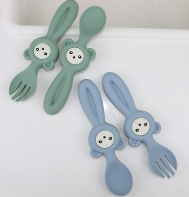 Cuillères mignonnes molles de Panda Style Silicone Forks And pour des enfants de bébé