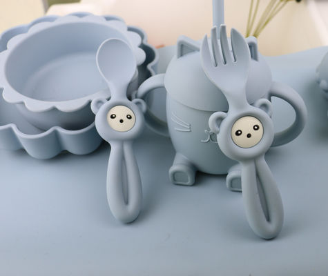 Cuillères mignonnes molles de Panda Style Silicone Forks And pour des enfants de bébé