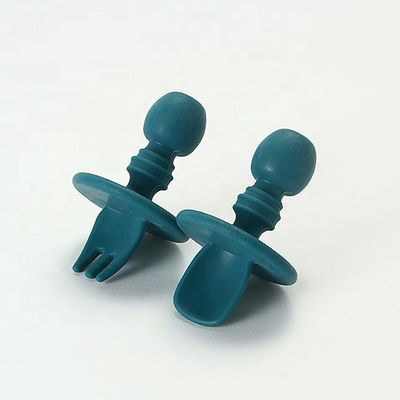 Mini Food Grade Silicone Forks et les cuillères BPA libèrent non toxique pour l'enfant en bas âge de bébé