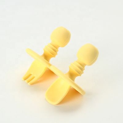 Mini Food Grade Silicone Forks et les cuillères BPA libèrent non toxique pour l'enfant en bas âge de bébé