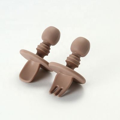 Mini Food Grade Silicone Forks et les cuillères BPA libèrent non toxique pour l'enfant en bas âge de bébé