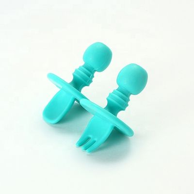 Mini Food Grade Silicone Forks et les cuillères BPA libèrent non toxique pour l'enfant en bas âge de bébé