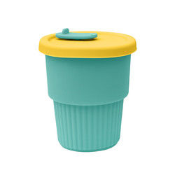 Tasse portative d'enfants de silicone de preuve chaude pour le jus 300ml 350ml de lait de thé