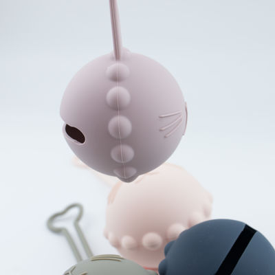 Caisse BPA de tétine de silicone de catégorie comestible libre pour le cadeau nouveau-né de support de poche de stockage de tétine de bébés