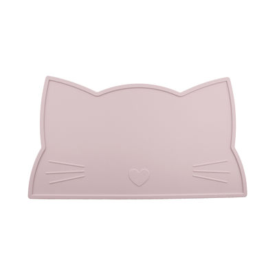 Cat Face Kids Silicone Placemat, tapis de alimentation de Mat Heat Resistant Waterproof de table de salle à manger de silicone