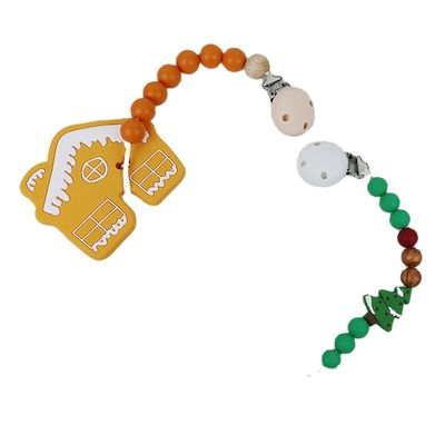 Arbre de Noël de silicone de DIY Teether, perles en caoutchouc molles sûres pour la dentition