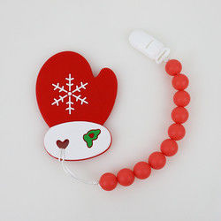 Arbre de Noël de silicone de DIY Teether, perles en caoutchouc molles sûres pour la dentition