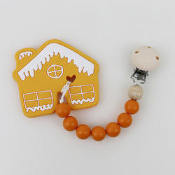 Arbre de Noël de silicone de DIY Teether, perles en caoutchouc molles sûres pour la dentition