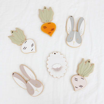 Moutons Bunny Personalised Silicone Teether BPA libre pour le bébé nouveau-né