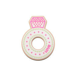 Bande dessinée Diamond Silicone Baby Teether, anneaux de dentition non toxiques de silicone