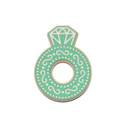 Bande dessinée Diamond Silicone Baby Teether, anneaux de dentition non toxiques de silicone