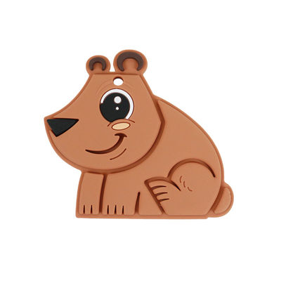 Écologique libre de Teether BPA de bébé de silicone de catégorie comestible d'ours