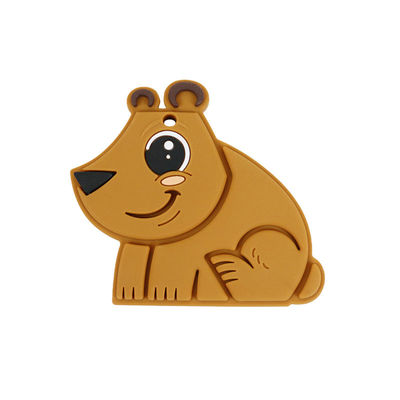 Écologique libre de Teether BPA de bébé de silicone de catégorie comestible d'ours