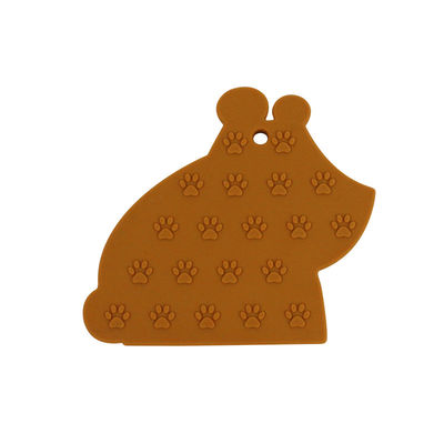 Écologique libre de Teether BPA de bébé de silicone de catégorie comestible d'ours