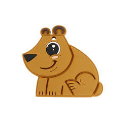 Écologique libre de Teether BPA de bébé de silicone de catégorie comestible d'ours