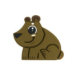 Écologique libre de Teether BPA de bébé de silicone de catégorie comestible d'ours