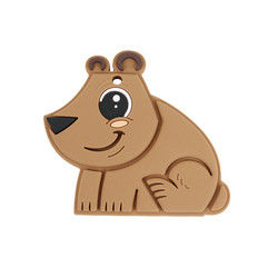 Écologique libre de Teether BPA de bébé de silicone de catégorie comestible d'ours
