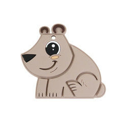 Écologique libre de Teether BPA de bébé de silicone de catégorie comestible d'ours