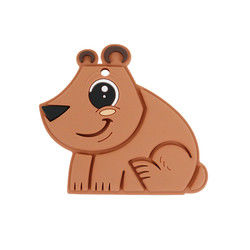 Écologique libre de Teether BPA de bébé de silicone de catégorie comestible d'ours